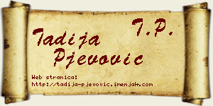 Tadija Pjevović vizit kartica